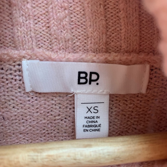 BP long side slit pink turtleneck sweater size XS - Picture 4 of 4